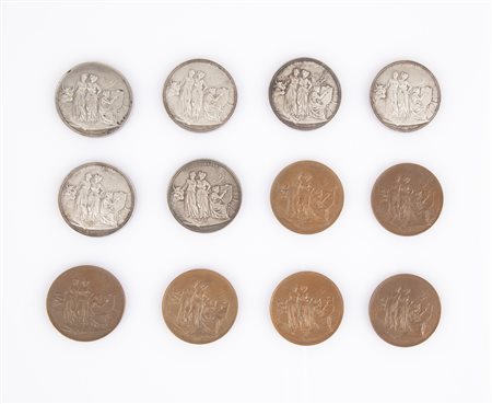 12 Medaglie Associazione Agraria Fiera Notaresco - Mostra bestiame