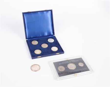 Lotto: Cinque 10 marchi 1972 Germania; 1 Dollaro 1987 Usa; e una confezione...