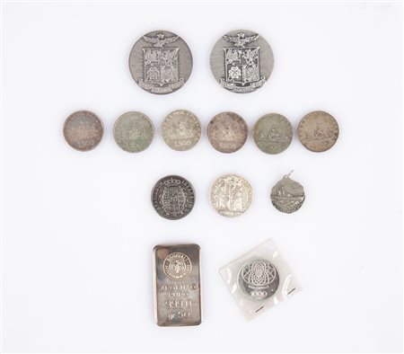 Lotto monete e medaglie Repubblica Italiana Sei 500 lire in argento 835/000 -...