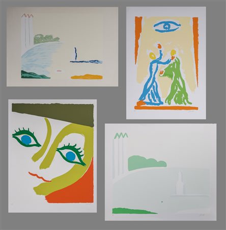 GUIDI VIRGILIO (1891 - 1984) - Lotto composto da n. 4 fogli. .