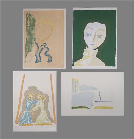 GUIDI VIRGILIO (1891 - 1984) - Lotto composto da n. 4 fogli.