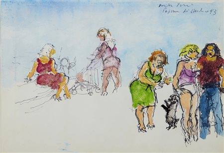 PIACESI WALTER (n. 1929) - Pagina di studio.