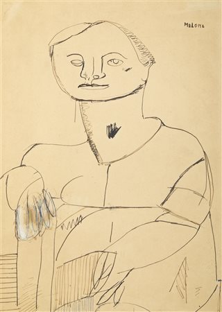 MELONI GINO (1905 - 1989) - Ritratto di donna.