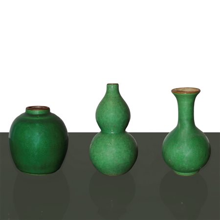 3 Vasi nei toni del verde, Qing dynasty