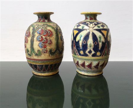 Antica coppia di vasi in maiolica, Morocco, 20° secolo