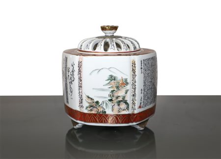 Bruciaprofumi in porcellana cinese, 20° secolo