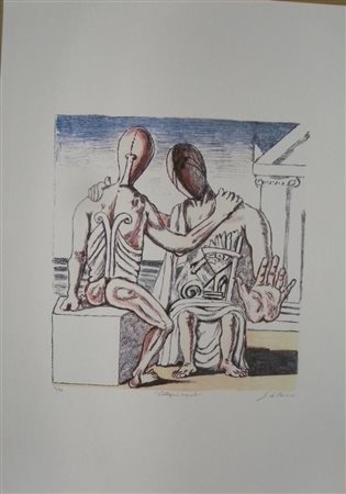 GIORGIO DE CHIRICO, Colloquio Segreto, 1969