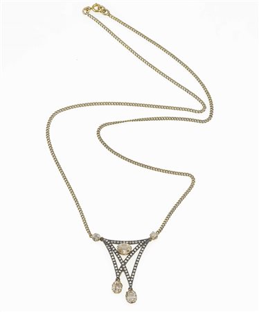 Pendente con diamanti di vecchio taglio