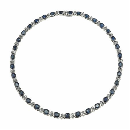 Girocollo con zaffiri e diamanti