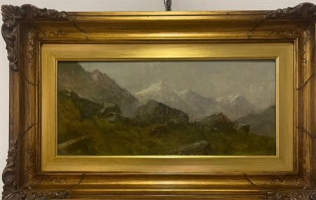 Giacinto Bo Montanaro Canavese (TO) 1832 - Torino 1912 Paesaggio montano