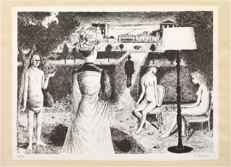 Paul Delvaux, Le Jardin, 1971