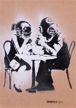 Banksy, Think Tank Lovers, 2015
