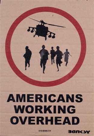 Banksy, Americans Working Overhead, 2015