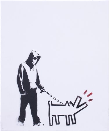 Banksy, Rap with Dog, 2015