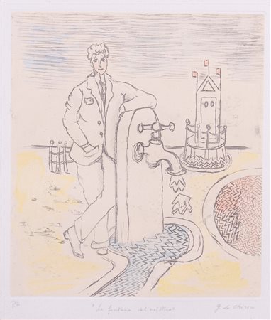 Giorgio de Chirico, La fontana del mistero, 1971