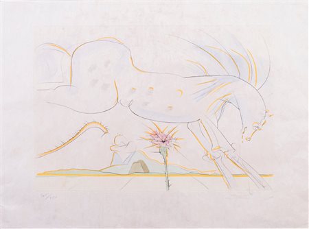 Salvador Dalí, The Horse and the Wolf, 1974