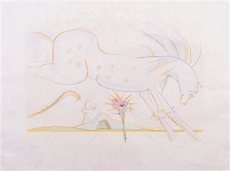 Salvador Dalí, The Horse and the Wolf, 1974