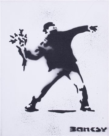 Banksy, Love Is in the Air, 2015