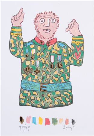 Enrico Baj, La visita, 1994