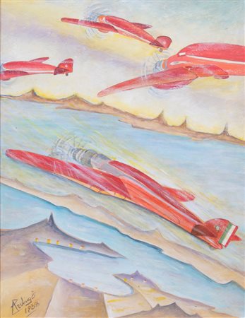 Pietro Ardigò, Aereopittura - Futur trasvolata, 1938