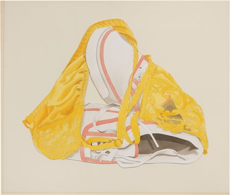 Tom Wesselmann, Study for Sneakers and Yellow Bra (Cut Out), 1981