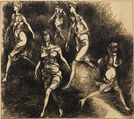 Renato Guttuso, Donne di notte (Figure che camminano), (1959)