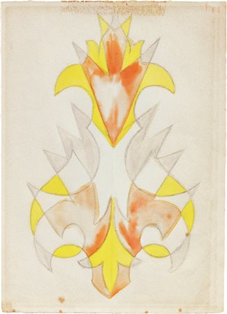 Giacomo Balla, Fiore futurista - progetto arancio, giallo e lilla, 1918 ca.