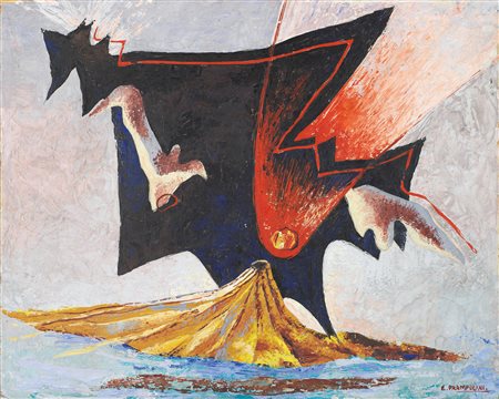 Enrico Prampolini, Paesaggio cosmico (Stromboli), 1935 ca.