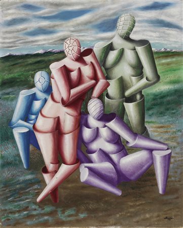 Alberto Savinio, Le tendre quatuor (Hommage à Raphaël), 1928
