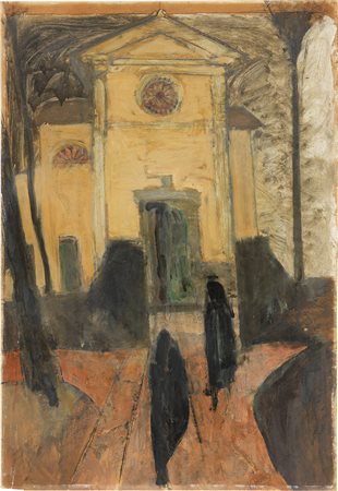 Lorenzo Viani, L'ultimo conforto (La chiesa di San Genesio e San Rocco a Giustagnana), 1920