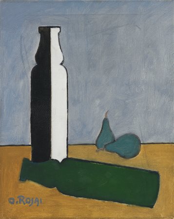 Ottone Rosai, Natura morta (Bottiglie e pere), (1948)