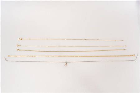 Lotto di catenine in oro