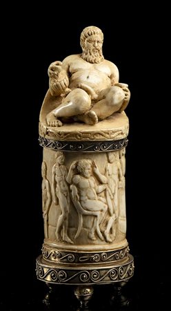 Scultura Impero in avorio e argento dorato - probabilmente Italia, 1810 circa 