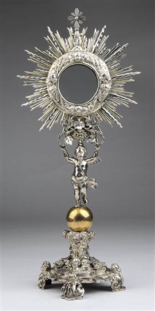 Ostensorio italiano in argento - Ferrara (?) 1698
