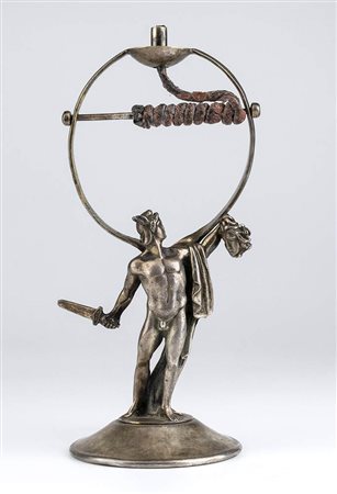 Stoppiniera Stato Pontificio in argento - Roma dopo il 1815, maestro argentiere DE ANGELIS ODOARDO (1823-1837)