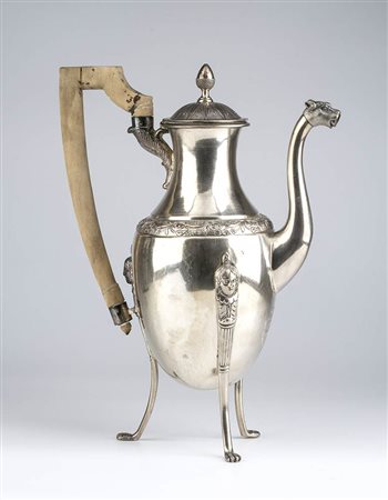 Caffettiera italiana in argento - Napoli 1809-1823