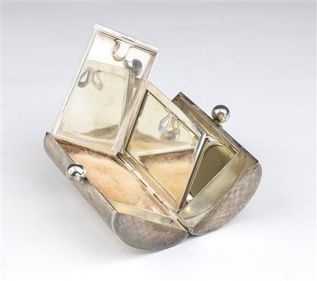 Necessaire porta trucco italiano in argento - anni '50 del XX secolo