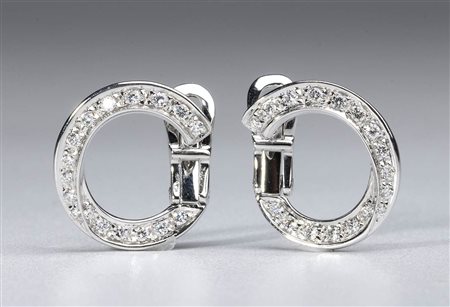 DAMIANI: paio di orecchini in oro e diamanti