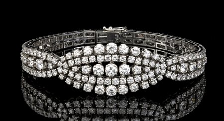 Bracciale in oro con diamanti - anni '60        