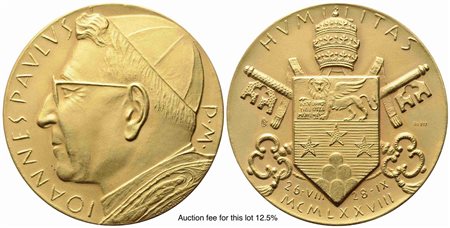 CITTA' DEL VATICANO. Giovanni Paolo I (26 Agosto - 28 Settembre 1978). Trittico di medaglie