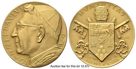 CITTA' DEL VATICANO. Giovanni Paolo I (26 Agosto - 28 Settembre 1978). Trittico di medaglie