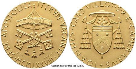 CITTA' DEL VATICANO. SEDE VACANTE. Trittico di medaglie