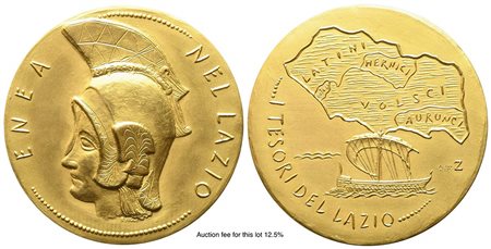 ITALIA. Medaglia coniata nel 1982 per la serie dei tesori italiani - Enea nel Lazio