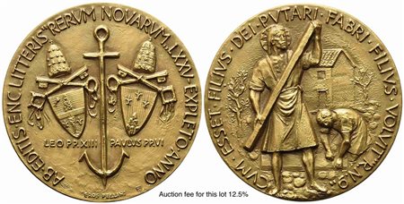 CITTA' DEL VATICANO. Paolo VI (1963-1978). Trittico di medaglie 75° Anniversario Enciclica Rerum Novarum