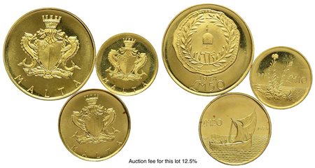 MALTA. Trittico di 50, 20, 10 pounds