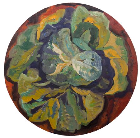 Saverio Terruso Studio di verza, 1999 olio su tela cm D 80 Archivio Generale...