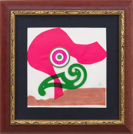 Enrico Baj Senza titolo, 1967 collage di plastiche su cartoncino cm 36x35,5...