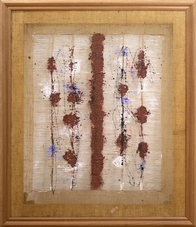 Salvatore Emblema Senza titolo, 2004 terra colorata su tela di juta cm...