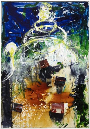 Mario Schifano Senza titolo, 1995 smalto, acrilico e collage di oggetti su...