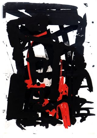 Emilio Vedova Compresenze, 1975 multiplo su tre lastre di plexyglass cm 70x50...